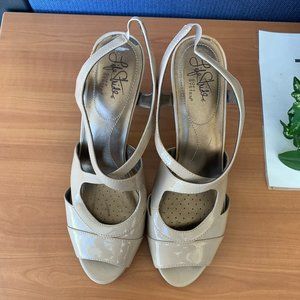 Life Stride Beige 3 inch, shiny, size 10 high heel